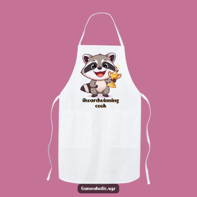 Funny Raccoon Chef Apron: Grinning Bandit Trophy Wear, Hilarious Cooking Gift