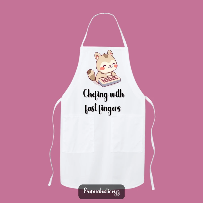 Funny Animal Apron: Culinary Typing Master, Grinning Chef, Great Kitchen Gift!