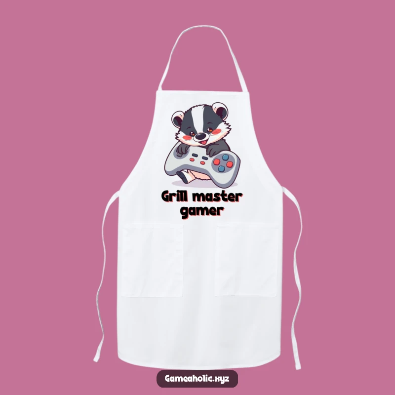 Funny Badger Chef's Apron - Gamer Kitchen Humor Gift