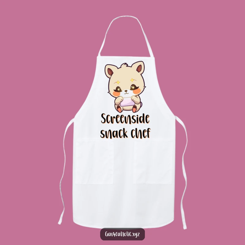 Funny Stressed Animal Apron - Starry Eyes Tap Screen, Kitchen Gift!