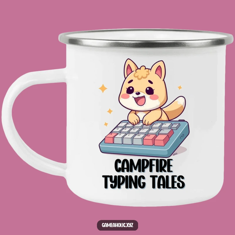 Funny Energetic Typing Animal Camping Mug - Durable & Hilarious Keyboard Friend
