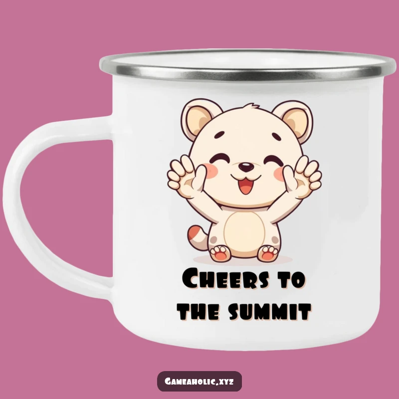 Funny Camping Mug: High-Five Animal Adventurer, Outdoor Cheer