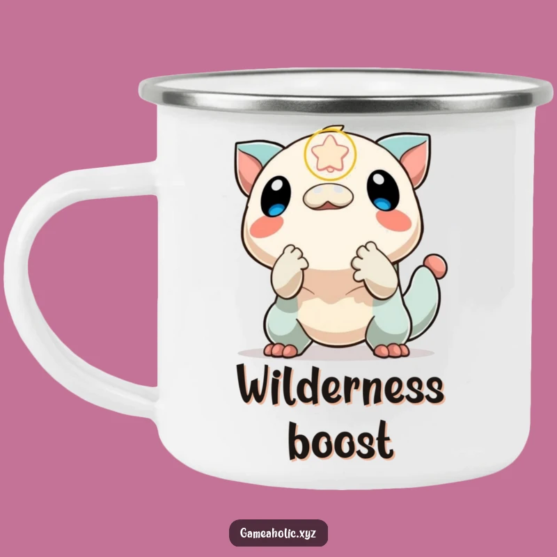 Funny Camping Mug: Creature Grabs Power-Up, Outdoor Funny Gift