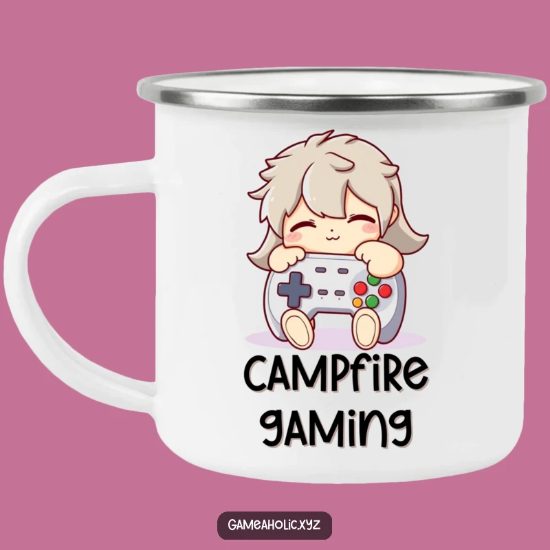 Funny Gamer Hug Camping Mug: Adventure Fuel for Your Controller Cuddles