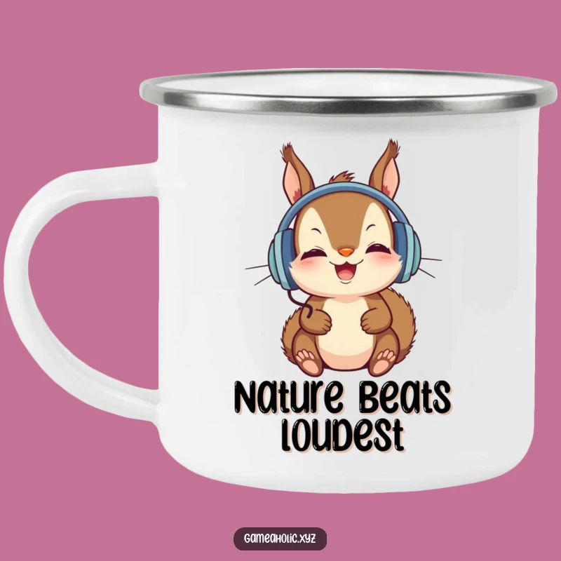Funny Squirrel Gamer Camping Mug - Adventure Focus Gift