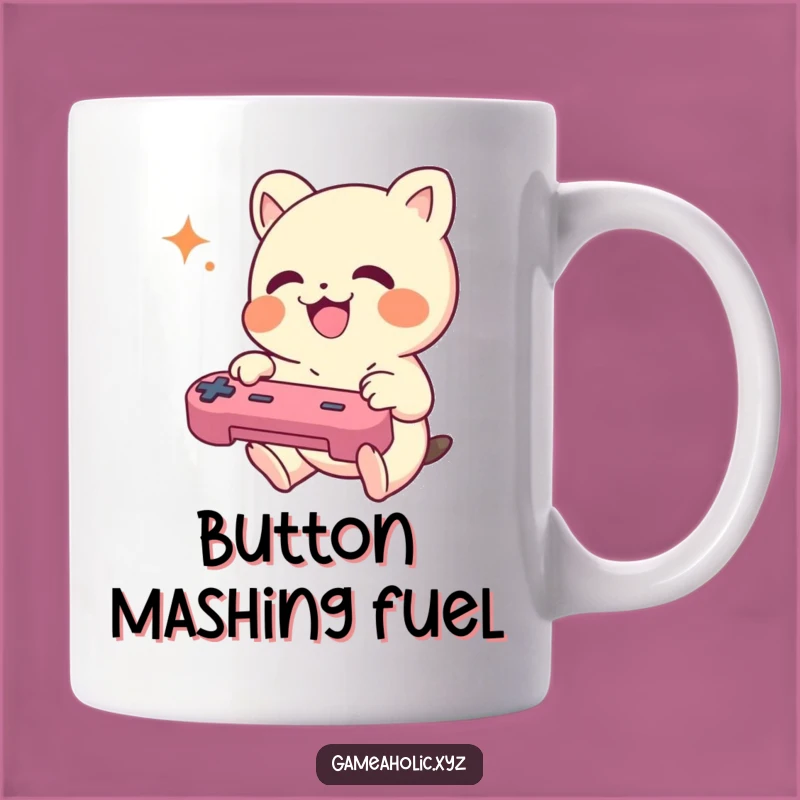 Funny Gamer Creature Mug - Joyful Button Mashing, Perfect Gift!