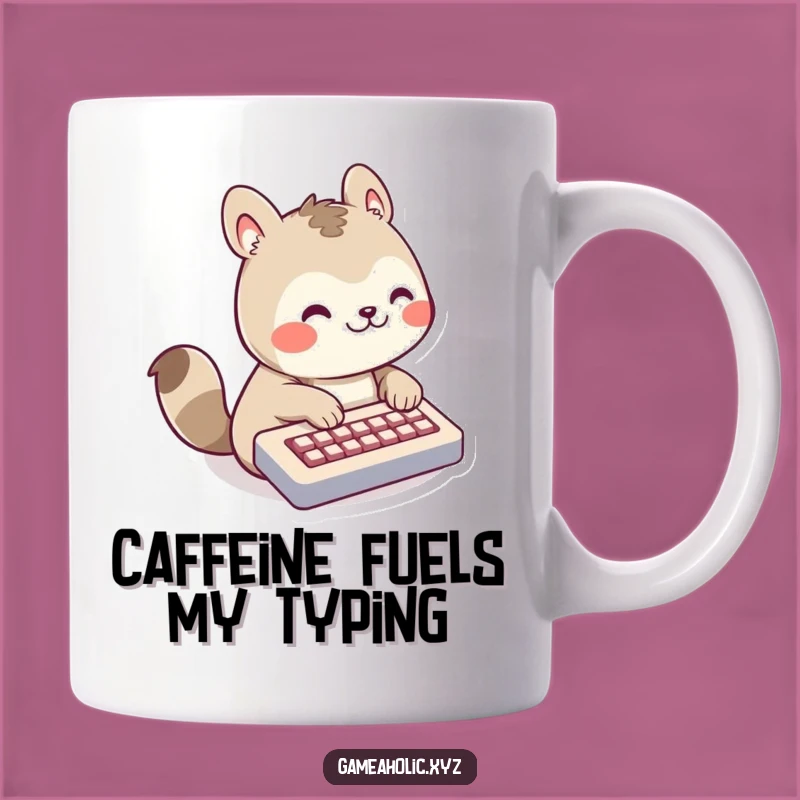Funny Animal Typist Mug: Happy Grin, Fast Tapper, Perfect Gift!