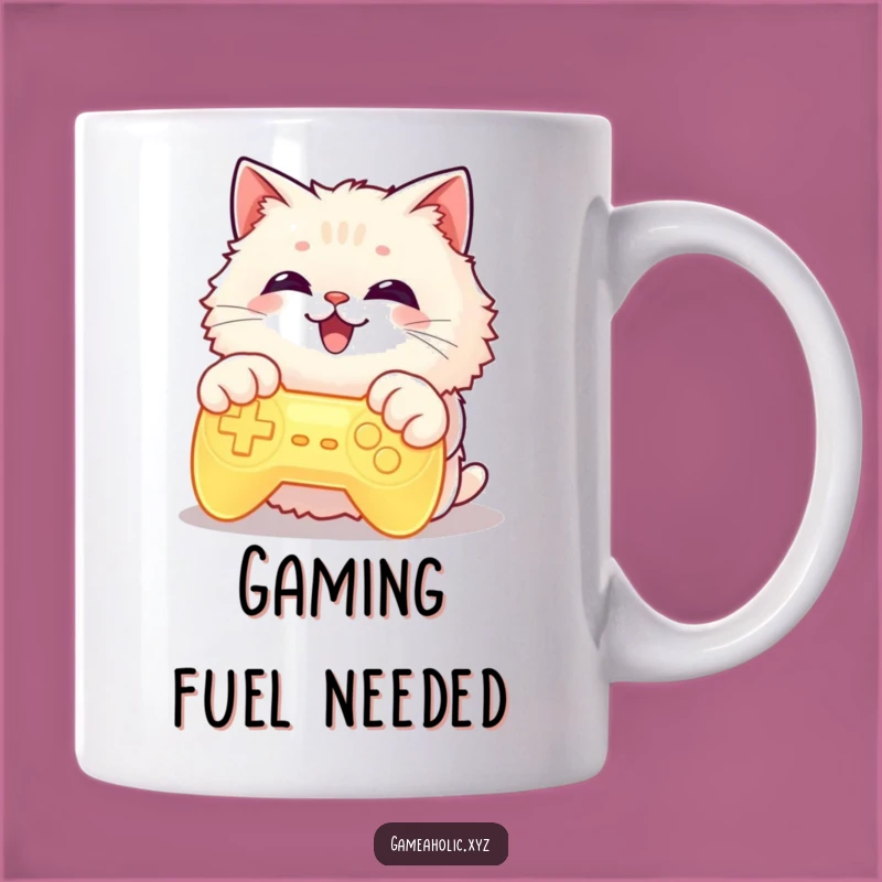 Funny Cat Gamer Mug: Glowing Controller Cat Perfect Gift for Players
