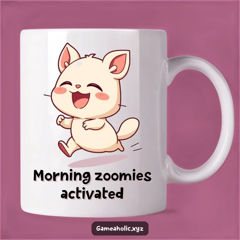 Funny Speedster Mug: Joyful Creature Laughing at High Speed, Perfect Gift