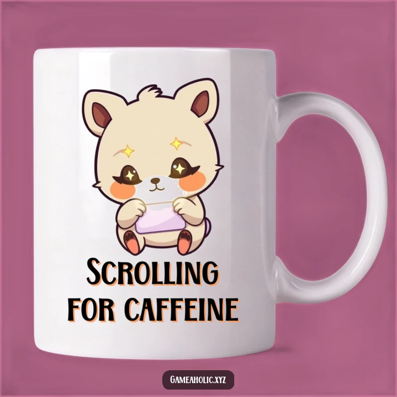 Funny Stressed Animal Mug - Starry Eyes Frantically Tapping, Perfect Gift!