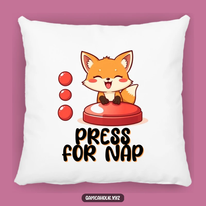 Funny Fox Button Press Pillow - Cozy Comfort with a Hilarious Twist
