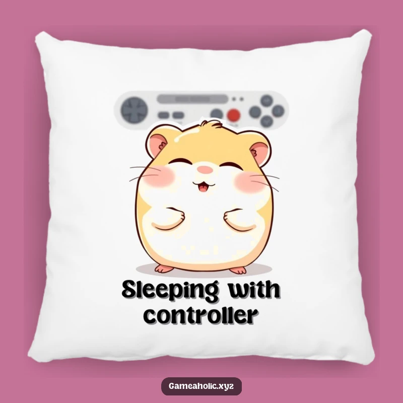 Funny Hamster Gamer Pillow: Gaming Bliss Hamster Cushion for Ultimate Comfort