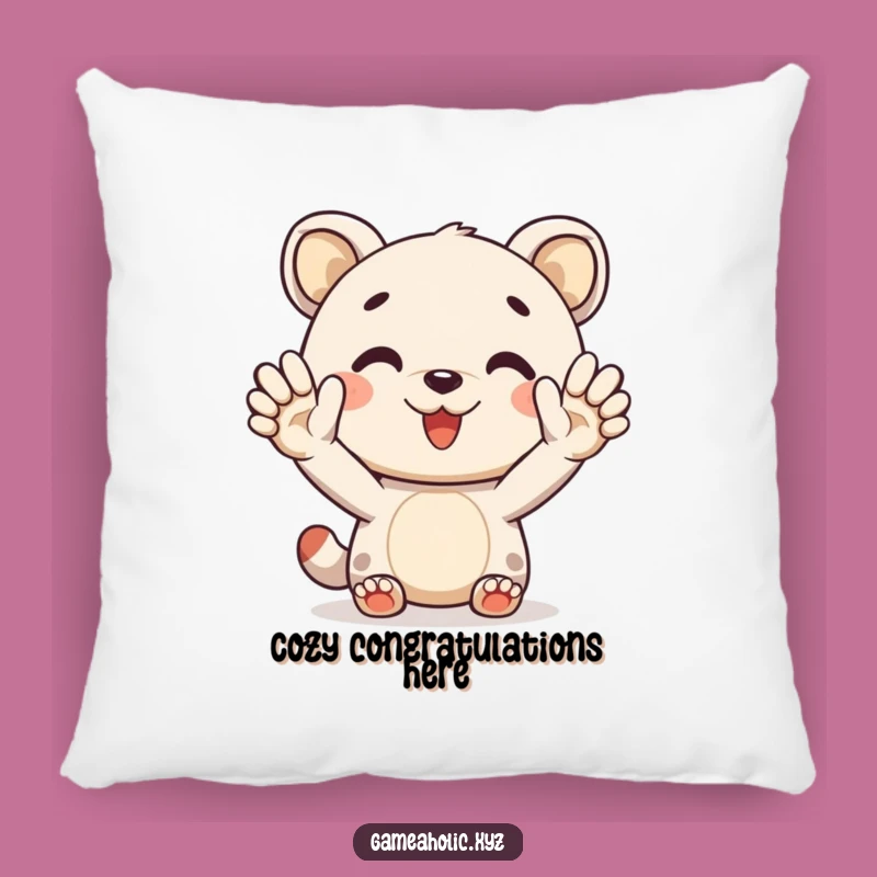Funny Pillow: Cozy High-Five Animal, Comfy Comfort & Cheerful Gift
