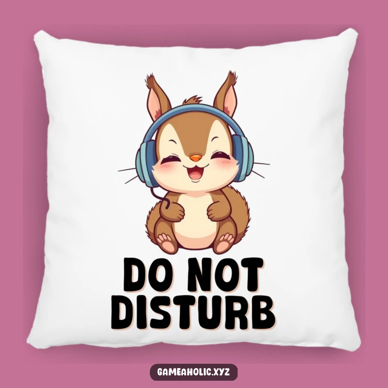 Funny Squirrel Focus Pillow - Cozy Screen Time Companion