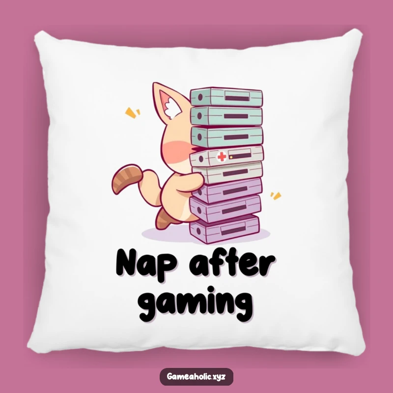 Funny Tripping Gamer Pillow - Cozy Clumsy Animal Comfort, Perfect Gaming Room Gift