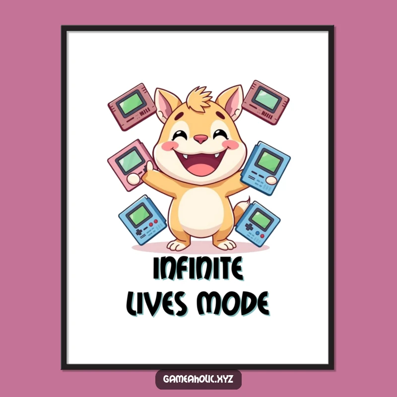 Funny Gamer Animal Digital Art: Juggling Masterpiece, Unique Funny Gift