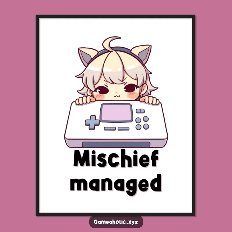 Funny Digital Art: Mischievous Gamer Peeking, Instant Funny Gift Download