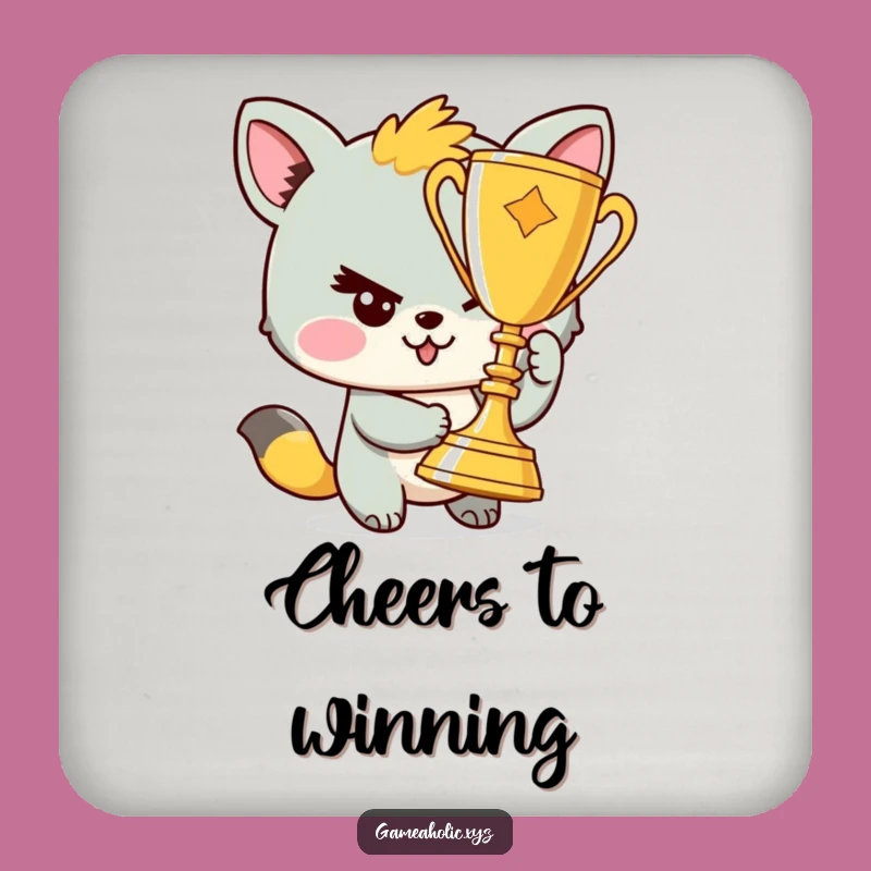Funny Animal Trophy Winner Coaster: Protect Surfaces with Playful Pride
