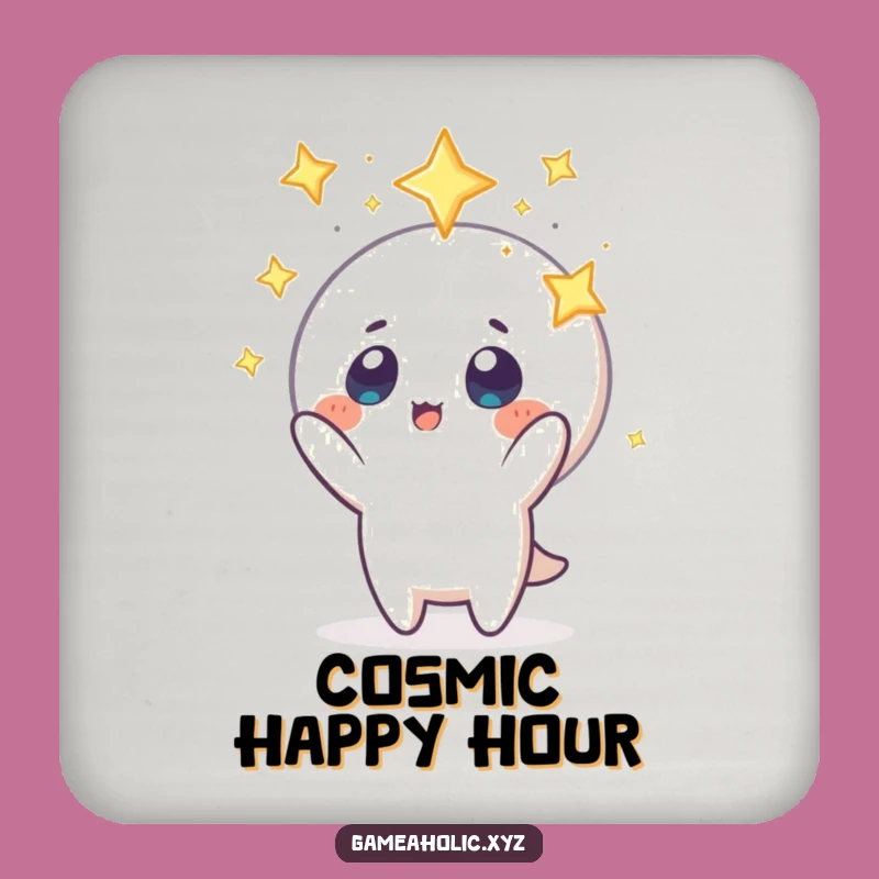 Funny Dreamer Coaster: Character Reaching for Icon, Drink Protection Gift