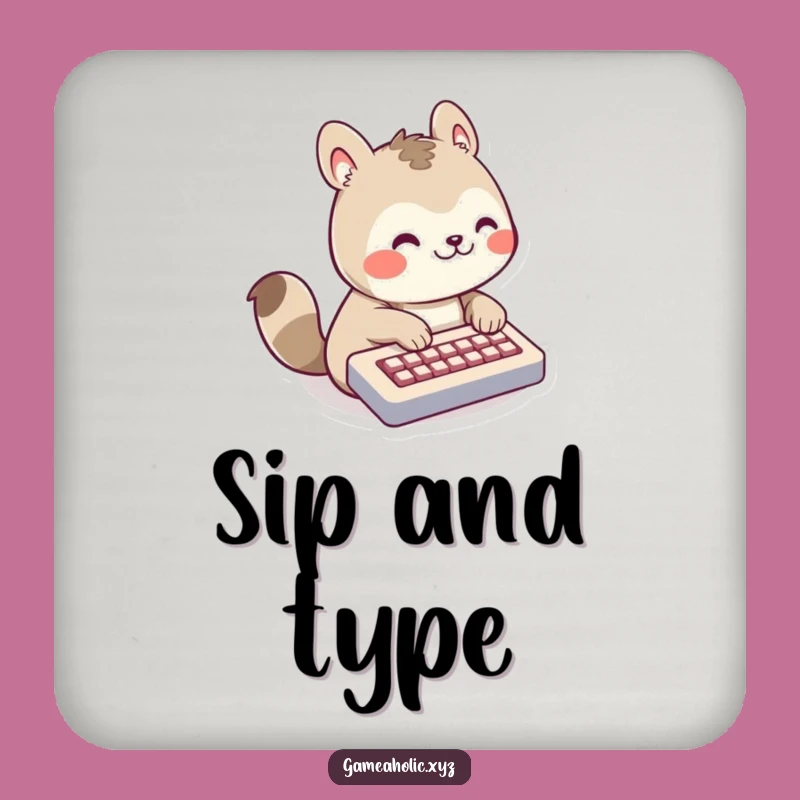 Funny Animal Coaster Set: Protect Your Desk, Typing Fun, Great Gift!