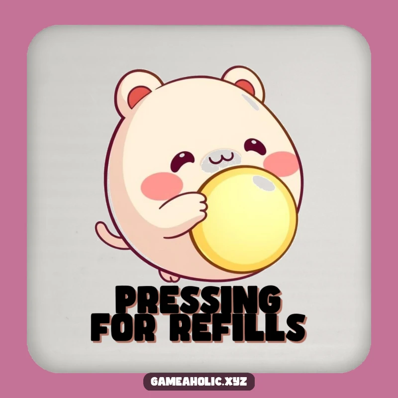 Funny Button Pusher Coaster: Protect Surfaces with Eager Flair!