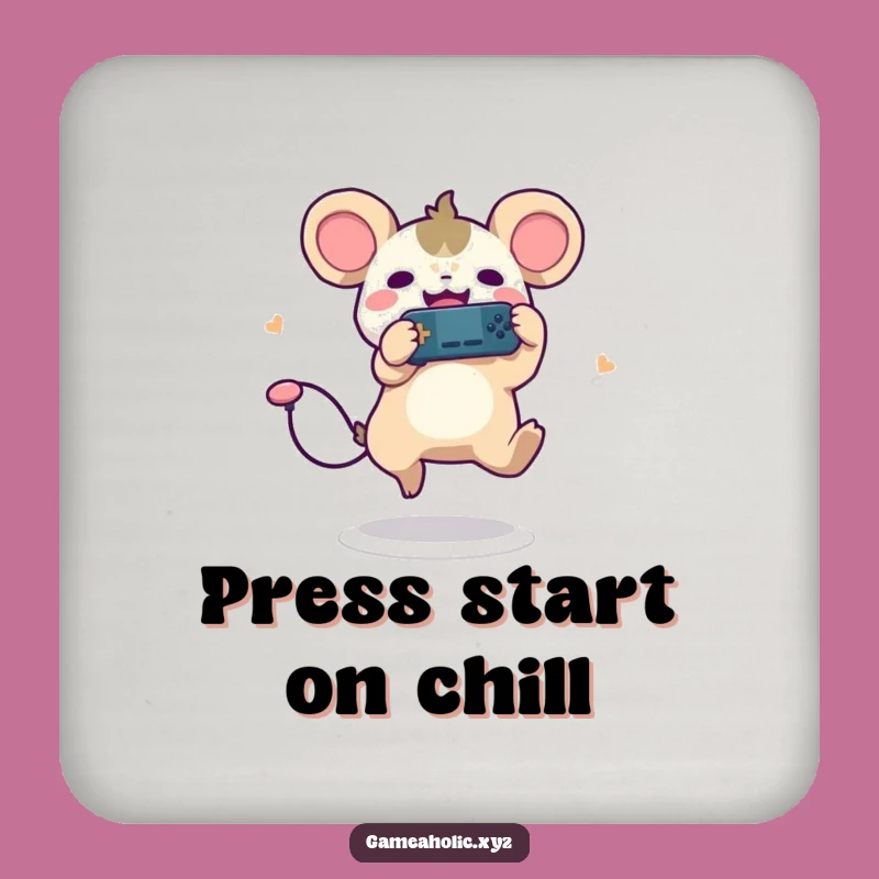 Funny Gamer Creature Drink Coaster Set - Joyful Leaping Player, Home Gift!