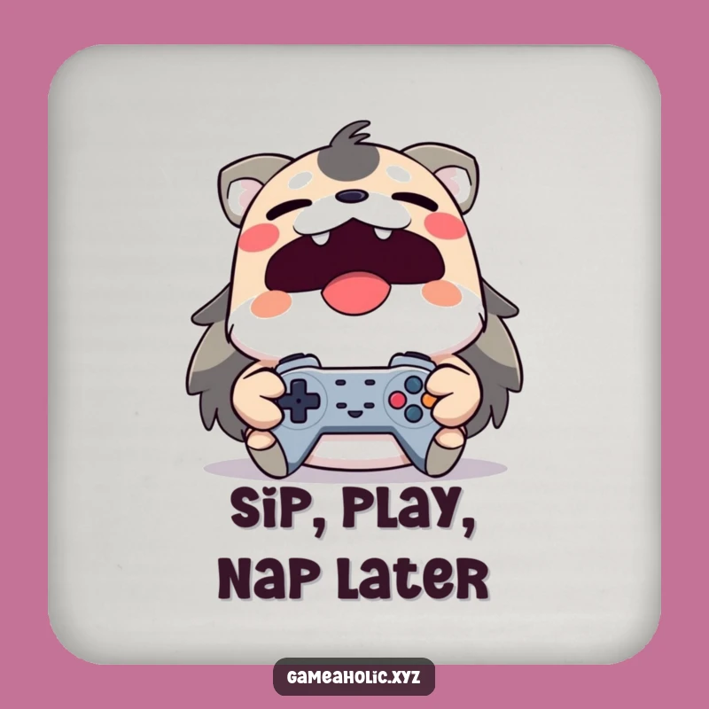 Funny Gamer Coaster: Protect Surfaces, Embrace the Yawns