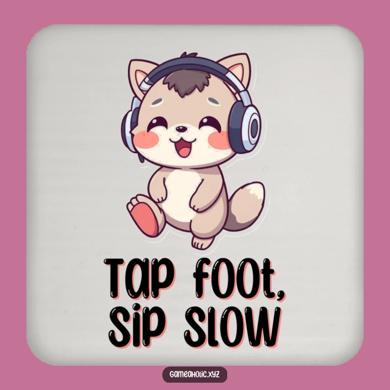 Funny Music Animal Coaster: Cheerful Character Grooving, Protect Surfaces Gift