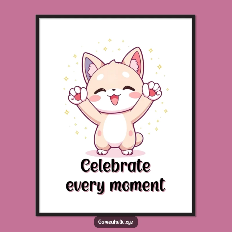 Funny Joyful Poster: Cheerful Character Wall Art Gift