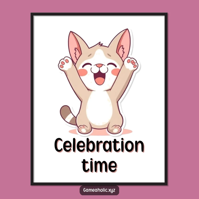 Funny Victory Celebration Poster: Decorate Your Space with Triumph