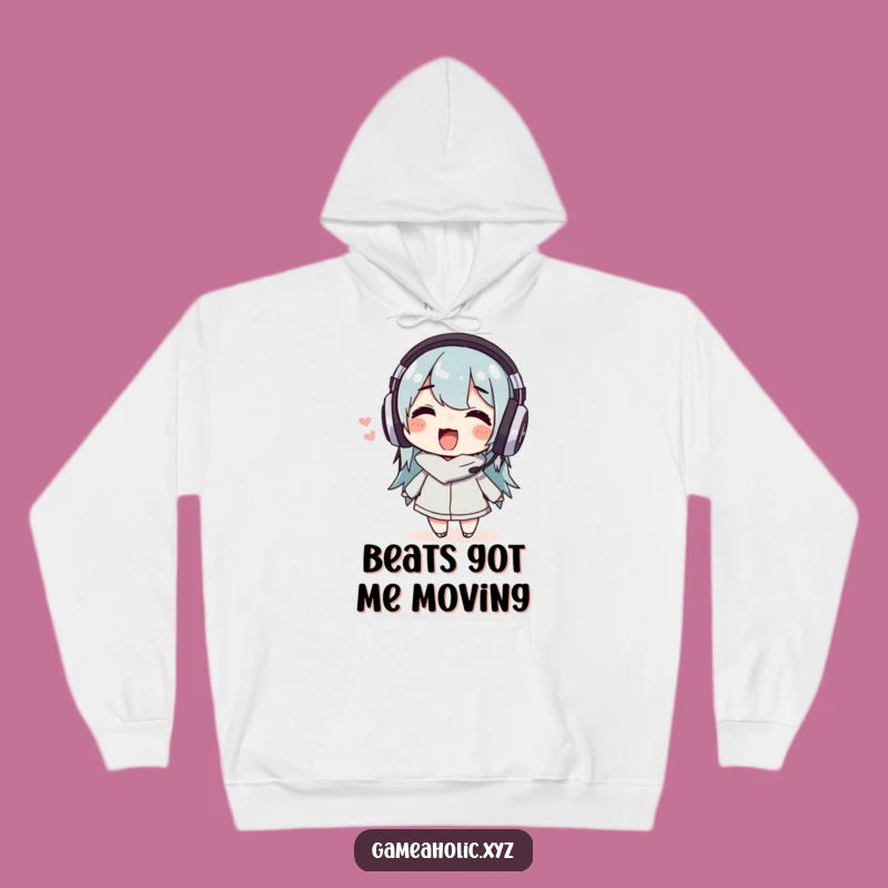 Funny Music Lover Hoodie: Cozy Beats, Wiggling Character, Perfect Gift!
