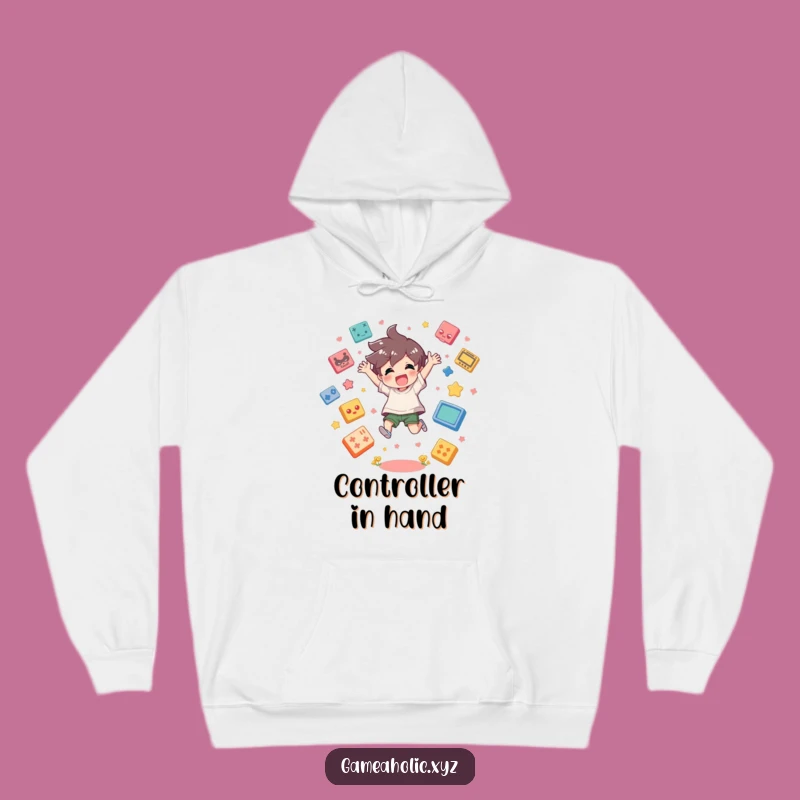 Funny Gamer Hoodie: Cozy Comfort, Jumping Character Icon Design, Best Gift!