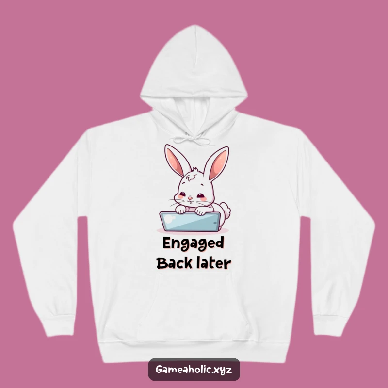 Funny Bunny Focused Hoodie: Cozy and Hilarious Online Gamer Gift
