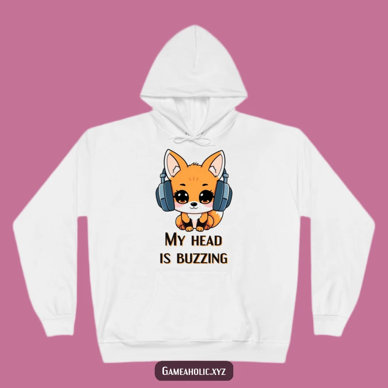 Cozy Kawaii Fox Headphones Hoodie: Exciting Music Fox Apparel for Comfort