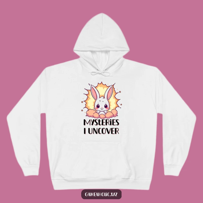 Funny Rabbit Pixel Explosion Hoodie - Stay Cozy with Gaming Nostalgia