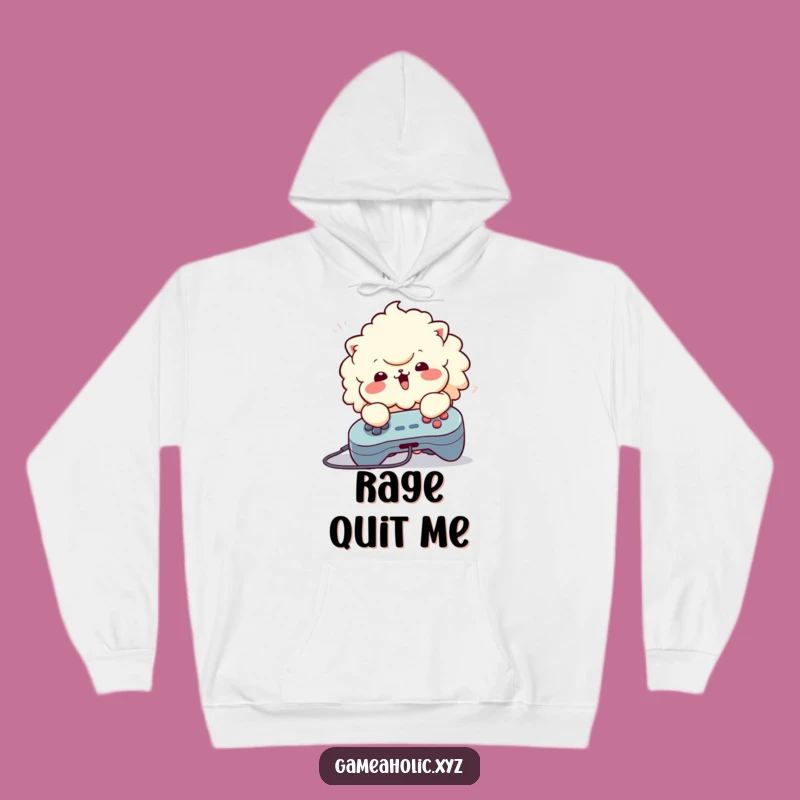 Funny Fluffy Hoodie: Button Masher Gamer Character, Cozy Gaming Gift