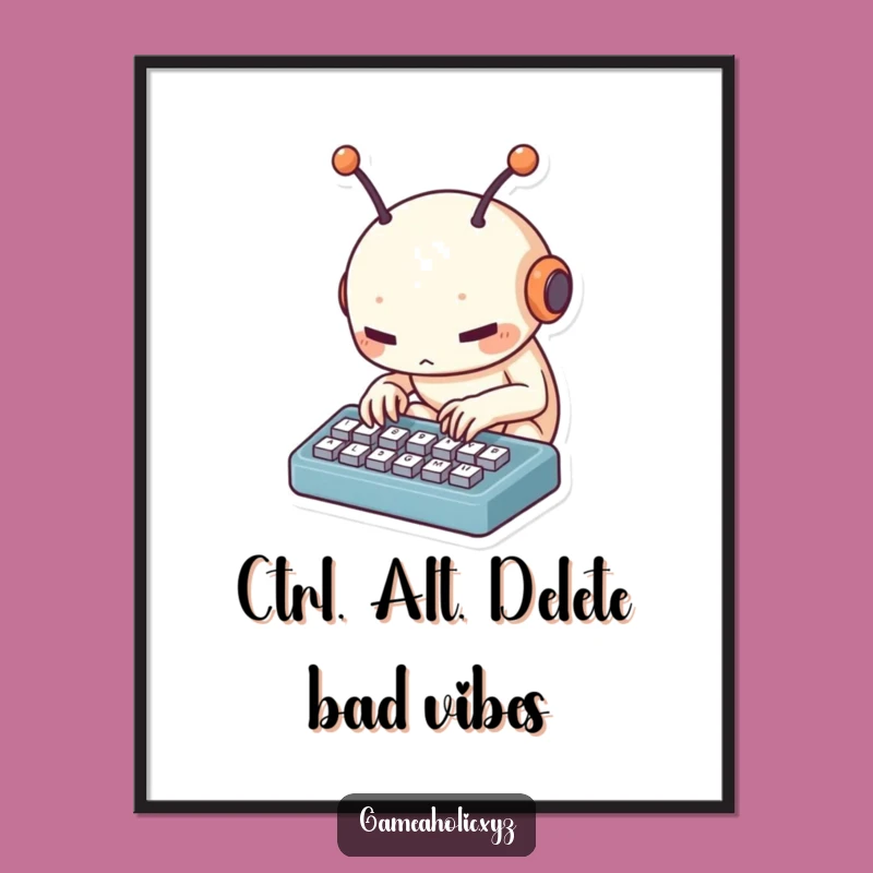 Free Printable Funny Techie Creature Wall Art - Humorous Downloadable Decor