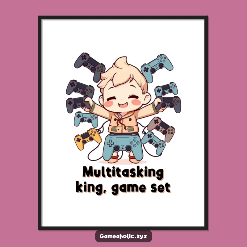 Free Printable Gamer Wall Art: Controller Balance Champ, Cool Downloadable Art!