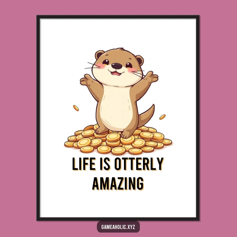 Free Printable Otter Art: Joyful Downloadable Decor for a Cheerful Space