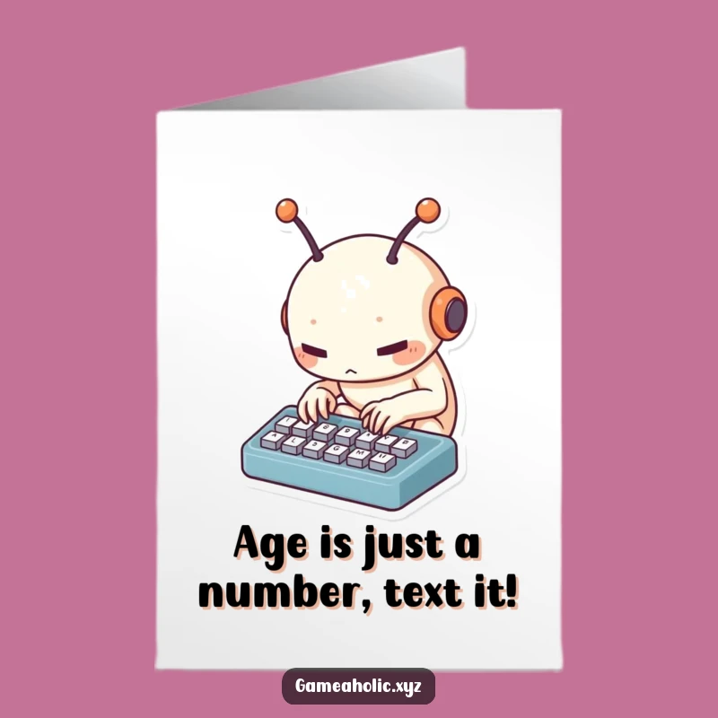 Free Printable Funny Techie Creature Birthday Card - Fast Typing Downloadable Greeting