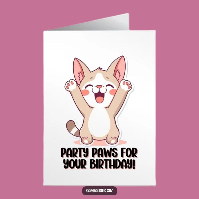 Free Printable Winning Birthday Card - Paws in the Air Downloadable