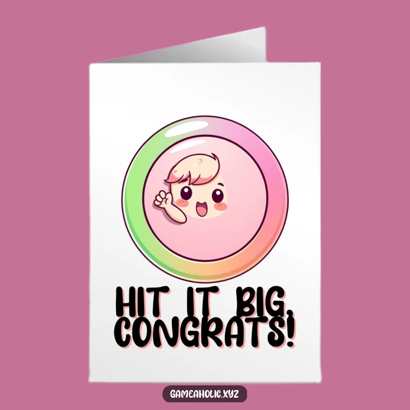 Free Printable Button Push Congratulations Card - Activate Success with Enthusiasm