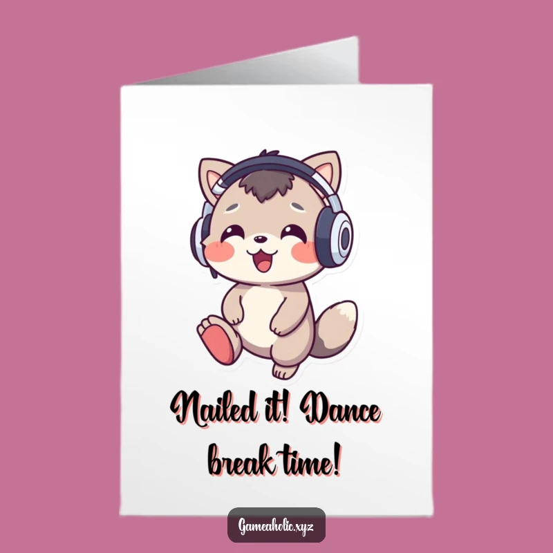 Free Printable Funny Music Animal Congrats Card - Rhythmic Success Downloadable Greeting