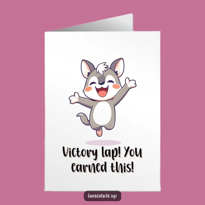 Free Printable Congrats Card: Funny Winning Animal - Downloadable Celebration Gift