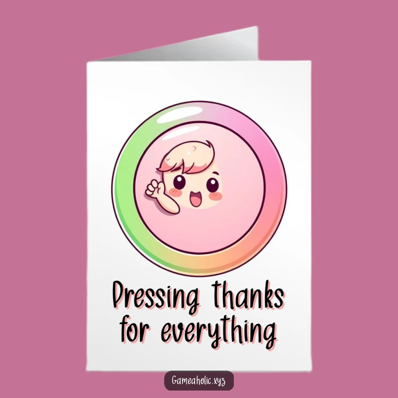 Free Printable Button Push Thank You Card - Press for Thanks to Print