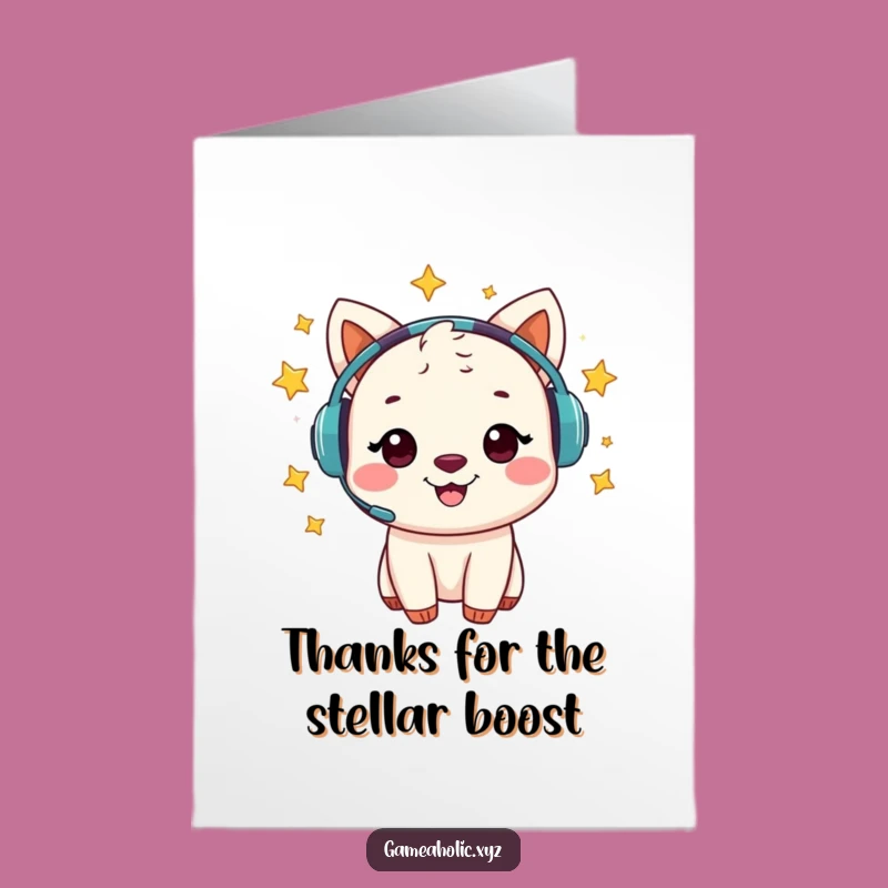 Free Printable Thank You Card: Star Gamer Animal Thanks, Funny Downloadable Gift!