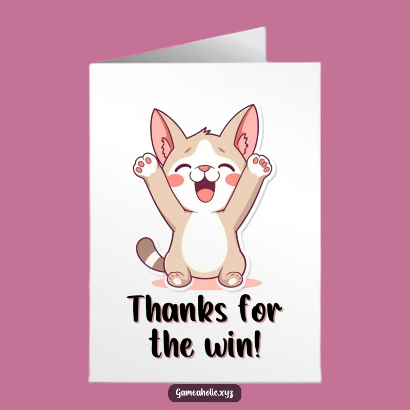 Free Printable Winning Thank You Card - Paws Up Gratitude