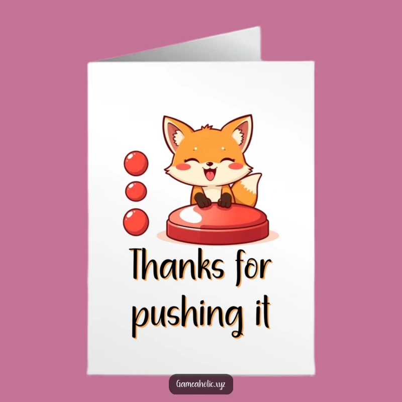Free Printable Fox Thank You Card - Funny Downloadable Gratitude Gift for Any Occasion
