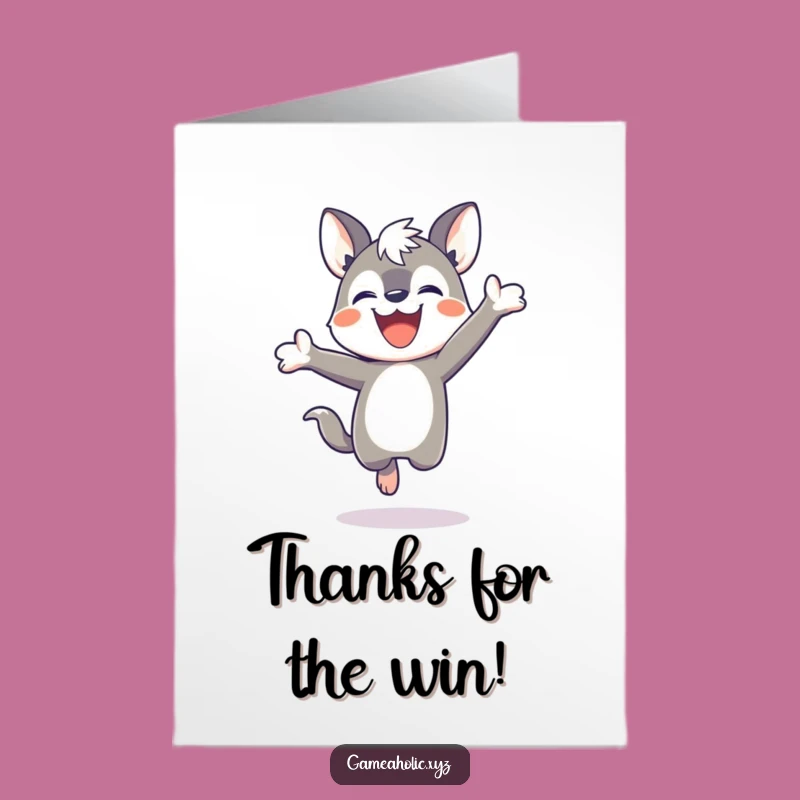 Free Printable Thank You Card: Funny Grateful Animal - Downloadable Appreciation Gift
