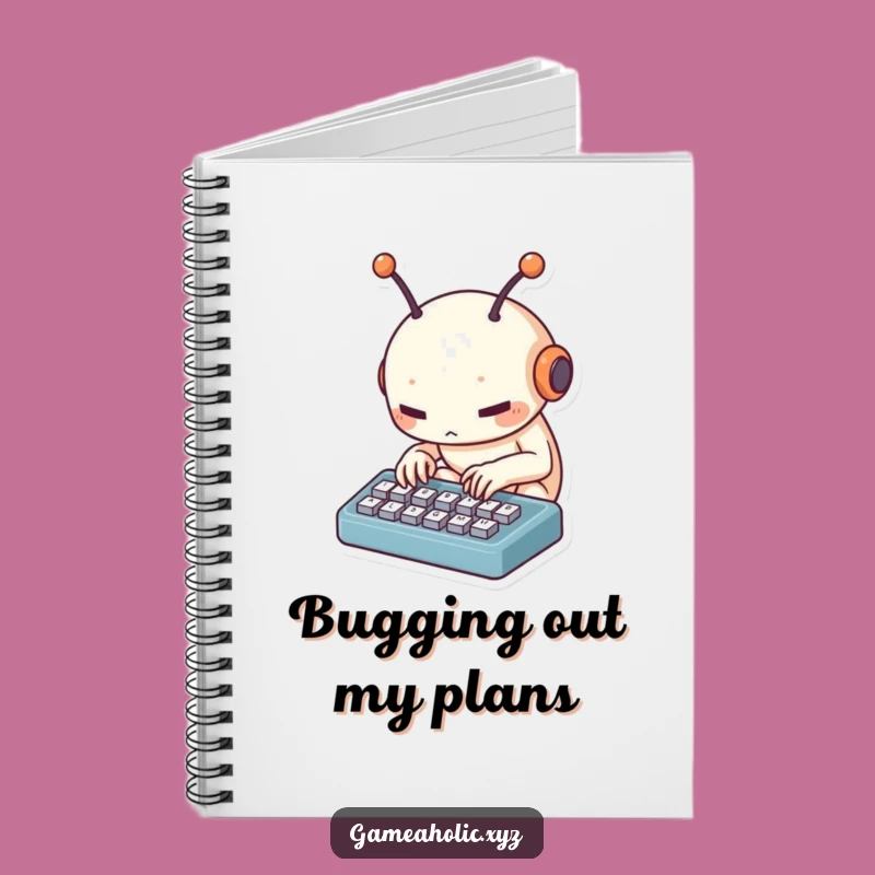 Funny Alien Coder Notebook: Creature Typing on Keyboard, Perfect Gift